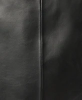 Mango Women's Straight Leather Skirt