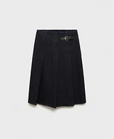 Mango Women's Rinse-Wash Midi-Skirt