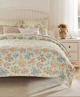 Greenland Home Fashions Chloe Modern Floral 3-Pc. Quilt Set, Full/Queen