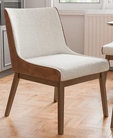 Furniture of America 2-Pc. Forest Wisp Boucle Fabric Dining Chair Set
