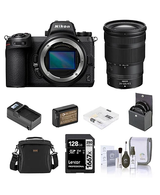 Nikon Z 7II Mirrorless Camera with Nikkor Z 24-120mm f/4 S Lens, Bundle with 128GB Memory Card, Shoulder Bag, Extra Battery, Charger, 77mm Filter Kit,