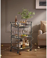 Bar Cart Home Bar Serving Cart for Stylish Entertaining and Storage