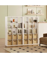 Bookcase with Led Lights, Bookshelves and Bookcases 5 Tier for Living Room
