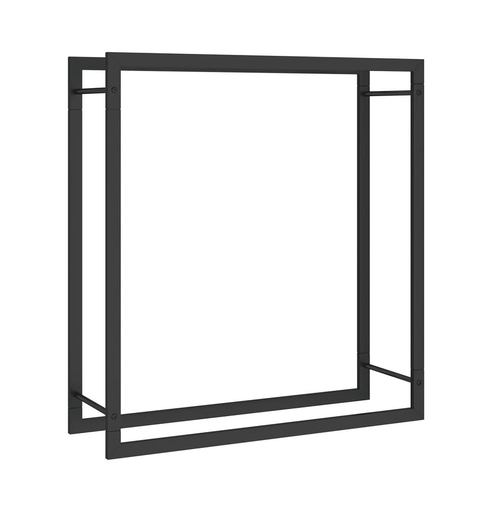 Firewood Rack Matt Black 31.5"x11"x33.9" Steel