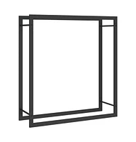 Firewood Rack Matt Black 31.5"x11"x33.9" Steel