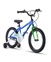 RoyalBaby Chipmunk 14" Toddler Kids Bike with Training Wheels & Bell, Blue