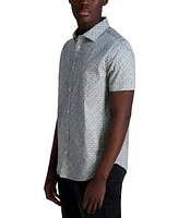 Karl Lagerfeld Paris Men's Regular-Fit Double Ll Logo-Print Button-Down Shirt