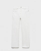 Mango Women's Sienna Flared Cropped Jeans