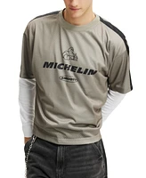 Cotton On Men's Michelin Crew Neck Mesh T-Shirt