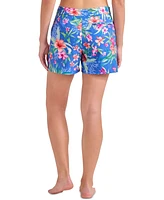 Tommy Bahama Women's Floral-Print Drawstring Board Shorts