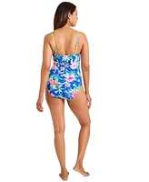 Tommy Bahama Women's Twist-Front Colorblocked Swimsuit