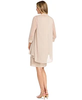 R & M Richards Women's Embellished-Neck Jacket Dress