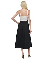 Dkny Women's Colorblocked Bustier Sleeveless Midi Dress