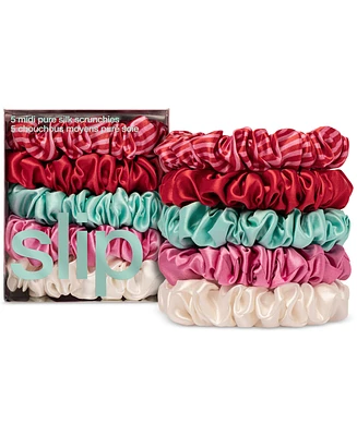 Slip 5-Pc. Pure Silk Midi Scrunchies Set
