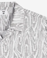 Mode of One Men's Woodgrain Relaxed-Fit Printed Button-Down Shiny Twill Camp Shirt, Exclusively at Macy's