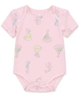 Disney Baby Girls Princesses Bodysuit, Pants & Bib, 3 Piece Set