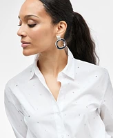 I.n.c. International Concepts Women's Rhinestone Shirt, Exclusively at Macy's