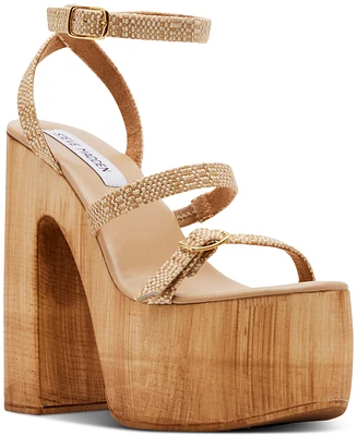 Steve Madden Lilia High Wooden Platform Dress Sandals