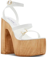 Steve Madden Lilia High Wooden Platform Dress Sandals