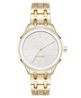 Nine West Women's Quartz Silver and Gold-Tone Metal Alloy Bracelet Watch, 33mm