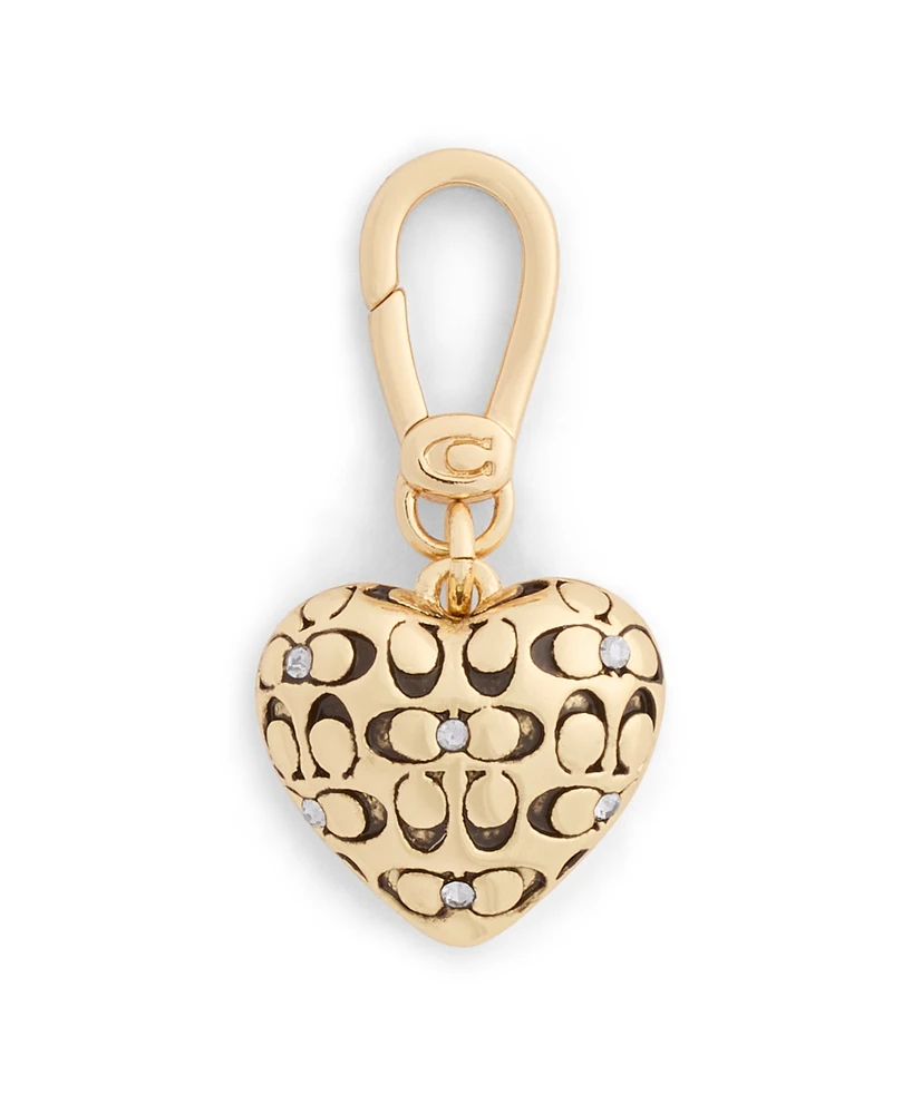 Coach Faux Stone Collectible Signature Quilted Heart Charms