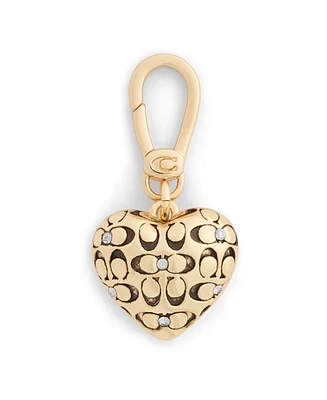 Coach Faux Stone Collectible Signature Quilted Heart Charms