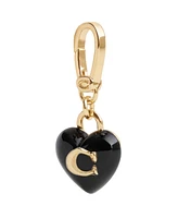 Coach Black Collectible Signature C Heart Charms