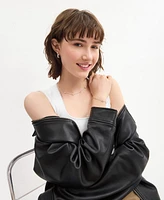 Coach Faux Stone Signature Mini Tea Rose Stud Earrings