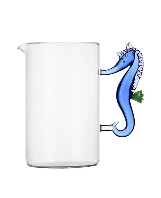 Ichendorf Marine Garden Seahorse Glass Jug, 50.7 oz.