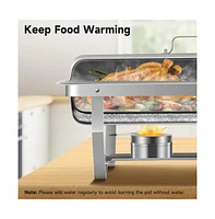 2 Packs Stainless Steel Full-Size Chafing Dish