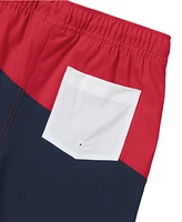 Lands' End Boys Color Block Hydroliner Swim Trunks