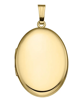 Yellow Gold Filled Oval 17mm Polished Locket for Women