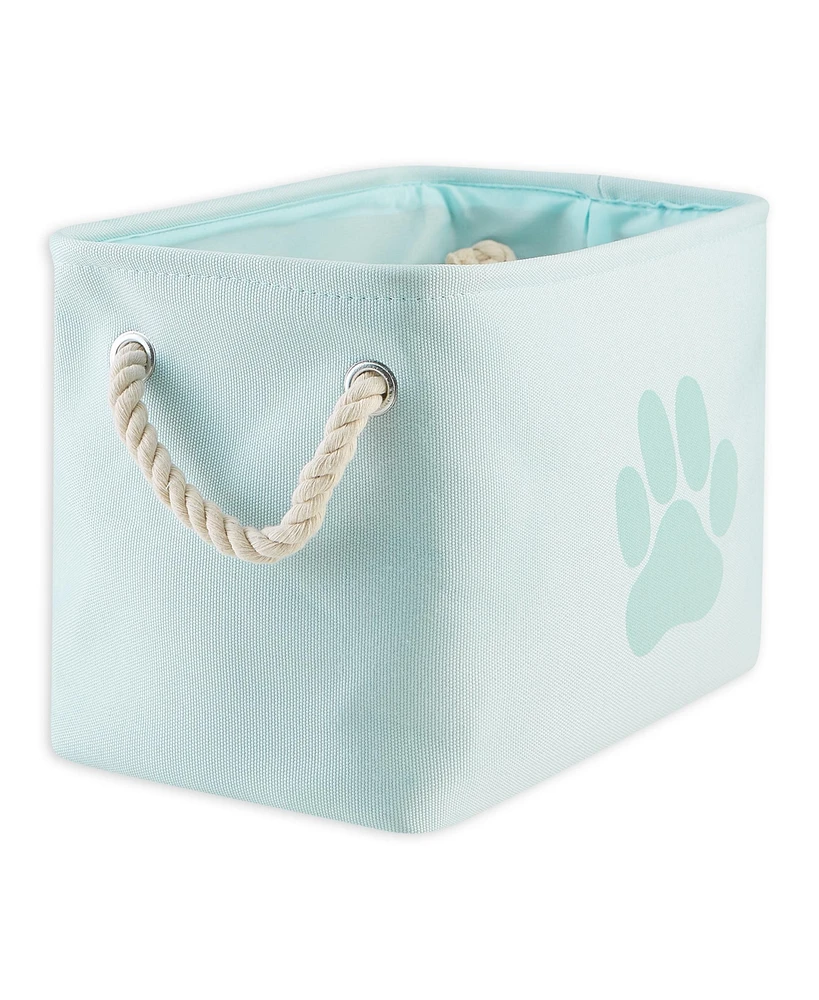 Bone Dry Collapsible Pet Storage Bin with Rope Handles Solid Paw Print