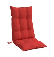 Highback Chair Cushions 2 pcs Red Oxford Fabric