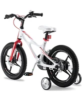 RoyalBaby Space Shuttle 14" Mg Alloy Kids Bike w/Training Wheels, White