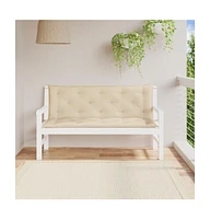 Garden Bench Cushions 2 pcs Beige 59.1"x19.7"x2.8" Oxford Fabric