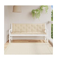 Garden Bench Cushions 2 pcs Beige 70.9"x19.7"x2.8" Oxford Fabric