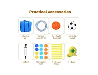 6-in-1 Inflatable Water Slide Park with Blower Fun Outdoor Playset for Kids