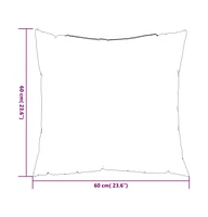 Throw Pillows 4 pcs Gray 23.6"x23.6" Fabric
