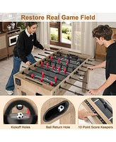 Football Table with Legs, 2 Balls, and 2 Foldable Cup Holders Fun and Durable Game for Kids, Teens, and Adults