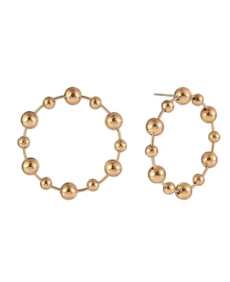 Laundry by Shelli Segal Gold Tone Ring Drop Earrings