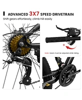 26" Mountain Bike with 21-Speed Gear System for Adults