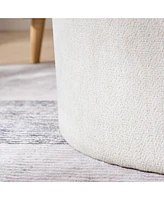 2-in-1 Chenille Ottoman with Stool and Storage
