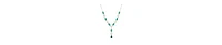 2028 Green Crystal and Acrylic Stone Y Necklace