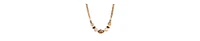 2028 Gold-Tone Riverstone Multi Bead Necklace