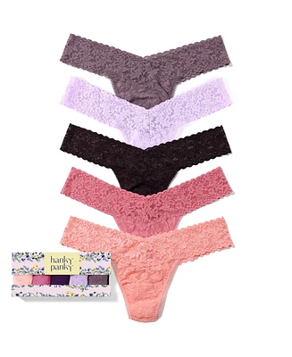 Hanky Panky Women's Signature Lace Low Rise Thong 5 Pack