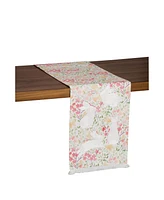 Bunnies Flowers Table Runner