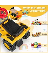 Kids Ride-On Bulldozer Toy Play Truck with Adjustable Bucket Fun Ride-On for Toddlers