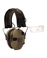 Walker s Razor Shooting Muffs (Distressed Flag) with Otg Shooting Glasses Kit
