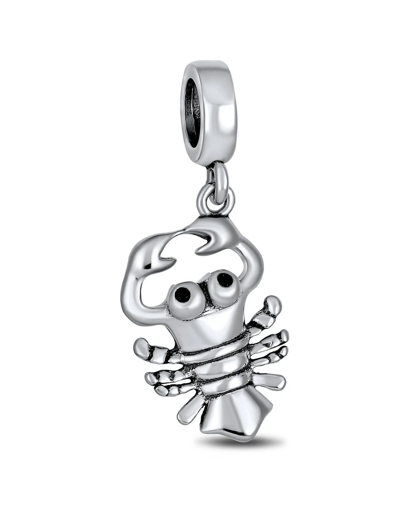 Bling Jewelry Nautical Lobster Dangle Charm Bead Sterling Silver for European Bracelets